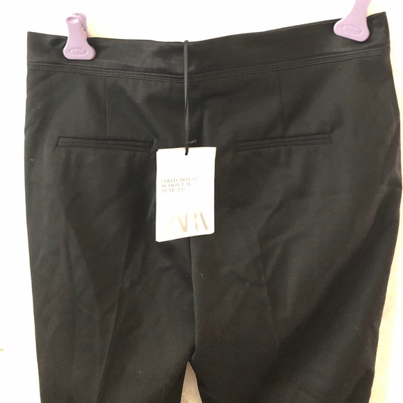 NWT ZARA TROUSERS WITH SIDE STRIPE 100%WOOL - Picture 10 of 11